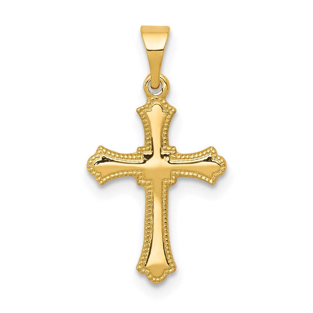 14k Budded Cross Charm