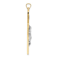 Load image into Gallery viewer, 14k Two-tone Solid INRI Crucifix Pendant
