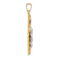 Load image into Gallery viewer, 14k Two-Tone Hollow Crucifix Pendent
