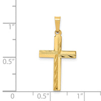 Load image into Gallery viewer, 14k Diamond-cut Hollow Cross Pendant
