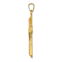 Load image into Gallery viewer, 14K Two-Tone Hollow Cross w/Drape Pendant
