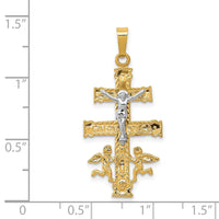 Load image into Gallery viewer, 14k Two-tone Cara Vaca Crucifix Pendant
