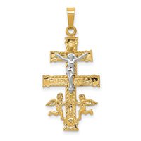 Load image into Gallery viewer, 14k Two-tone Cara Vaca Crucifix Pendant

