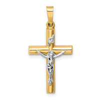 Load image into Gallery viewer, 14k Two-tone INRI Crucifix Pendant
