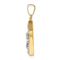 Load image into Gallery viewer, 14k Two-tone INRI Crucifix Pendant
