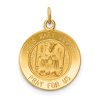 Load image into Gallery viewer, 14k Jesus, Mary, Joseph Medal Charm

