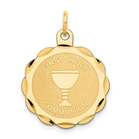 Load image into Gallery viewer, 14k First Holy Communion Disc Charm
