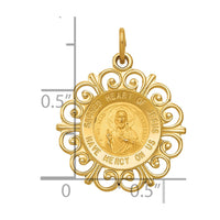 Load image into Gallery viewer, 14k Sacred Heart of Jesus Medal Charm
