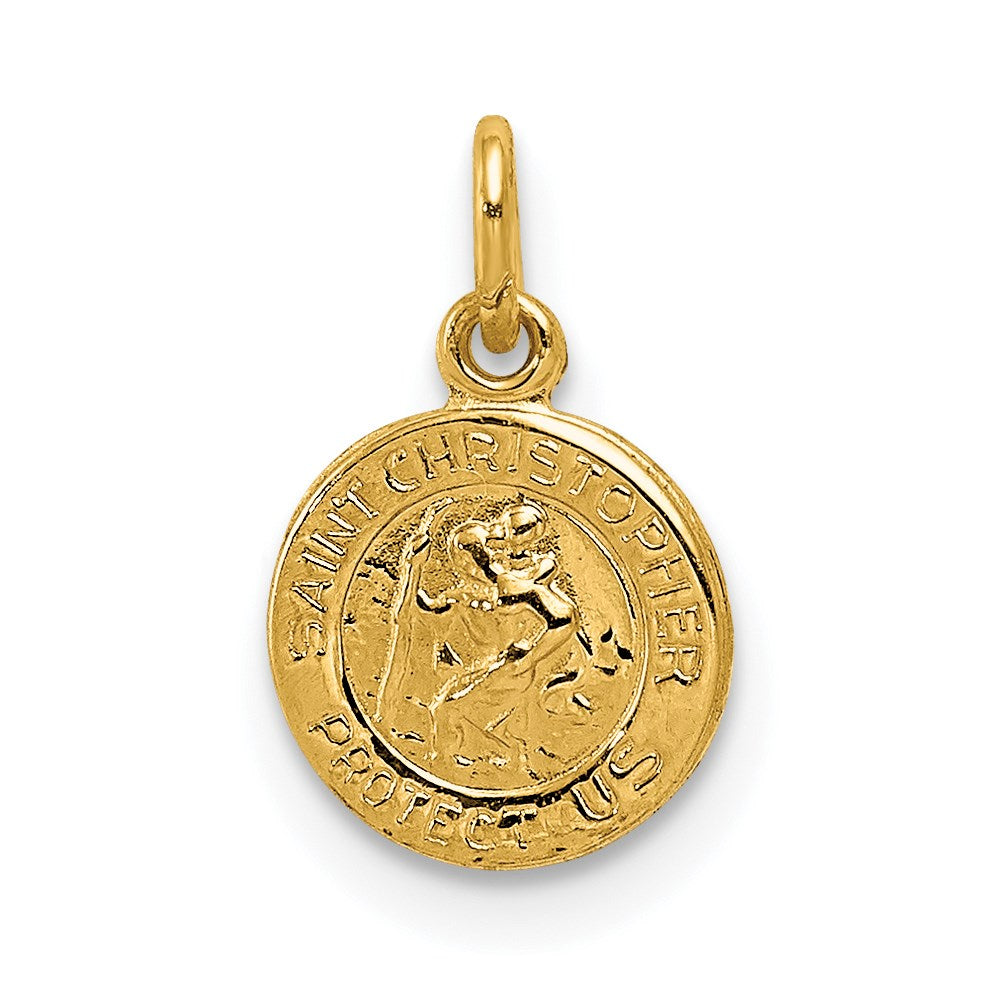 14k Saint Christopher Medal Charm