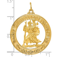 Load image into Gallery viewer, 14k Saint Christopher Medal Pendant
