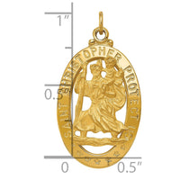 Load image into Gallery viewer, 14k Saint Christopher Medal Pendant
