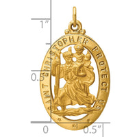 Load image into Gallery viewer, 14k Saint Christopher Medal Pendant
