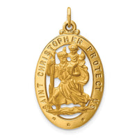 Load image into Gallery viewer, 14k Saint Christopher Medal Pendant
