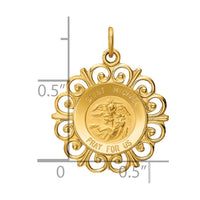 Load image into Gallery viewer, 14k Saint Michael Medal Charm
