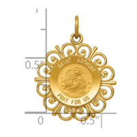 Load image into Gallery viewer, 14k Saint Anthony Medal Charm
