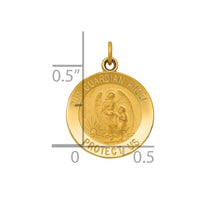 Load image into Gallery viewer, 14k Guardian Angel Medal Charm
