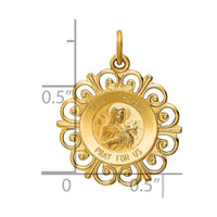 Load image into Gallery viewer, 14k Saint Theresa Medal Charm

