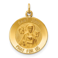 Load image into Gallery viewer, 14k Saint John Medal Charm
