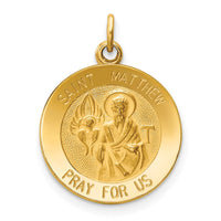 Load image into Gallery viewer, 14k Saint Matthew Medal Charm
