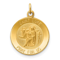 Load image into Gallery viewer, 14k Saint Luke Medal Charm

