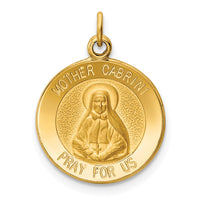 Load image into Gallery viewer, 14k Mother Cabrini Medal Charm
