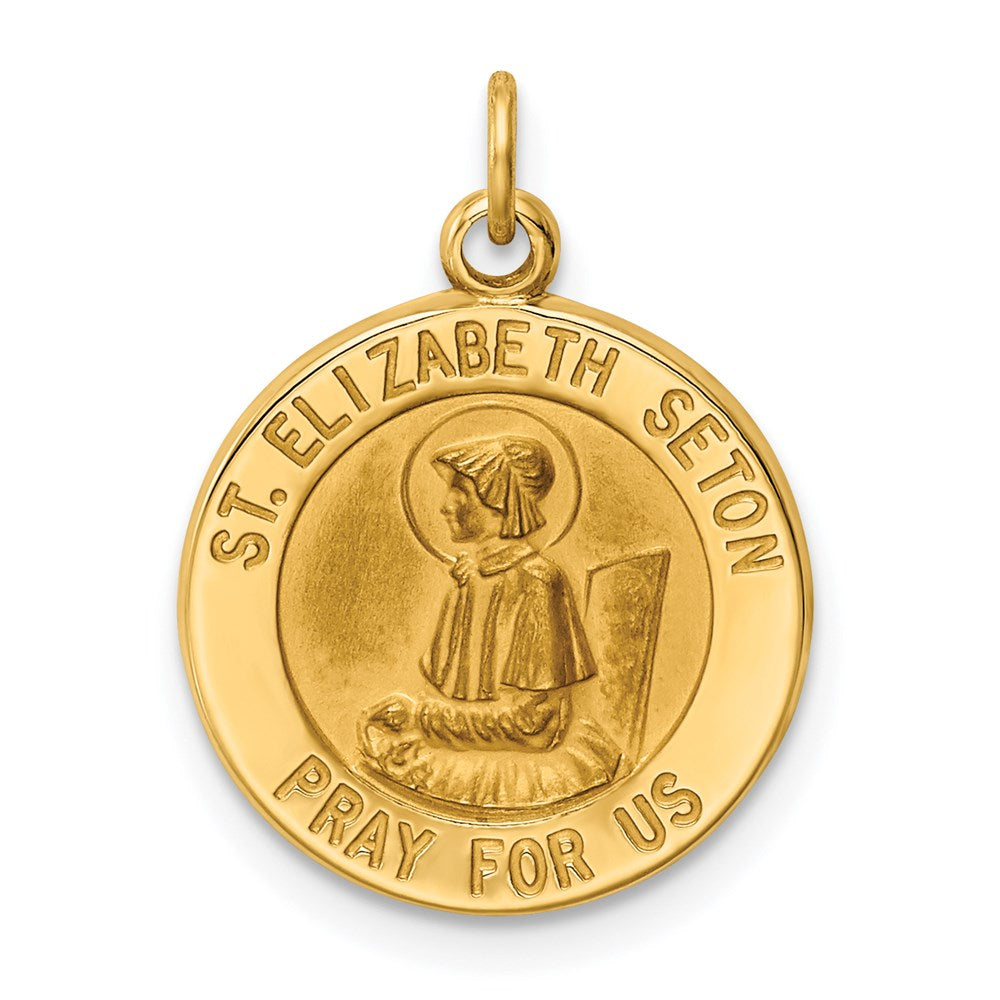 14k Saint Elizabeth Seton Medal Charm
