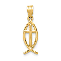 Load image into Gallery viewer, 14k Ichthus Fish Pendant
