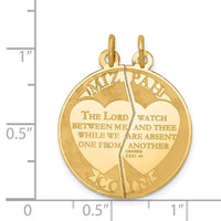Load image into Gallery viewer, 14K Mizpah 2-piece Charm
