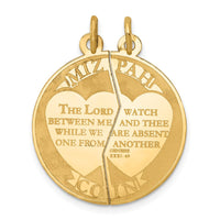 Load image into Gallery viewer, 14K Mizpah 2-piece Charm
