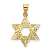 Load image into Gallery viewer, 14k Solid Satin Star of David Charm
