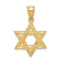 Load image into Gallery viewer, 14k Solid Satin Star of David Charm
