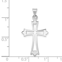 Load image into Gallery viewer, 14k White Gold Budded Cross Pendant
