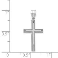 Load image into Gallery viewer, 14k White Laser Etched Cross Charm
