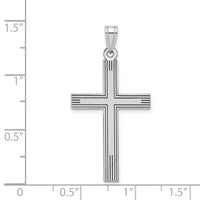 Load image into Gallery viewer, 14k White Laser Etched Cross Charm
