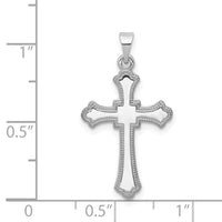 Load image into Gallery viewer, 14k White Gold Budded Cross Charm
