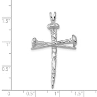 Load image into Gallery viewer, 14K White Gold Nail Cross Charm
