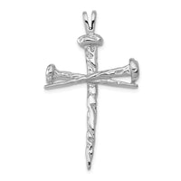 Load image into Gallery viewer, 14K White Gold Nail Cross Charm
