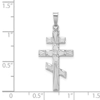 Load image into Gallery viewer, 14k White Gold Eastern Orthodox Cross Pendant
