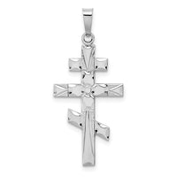 Load image into Gallery viewer, 14k White Gold Eastern Orthodox Cross Pendant
