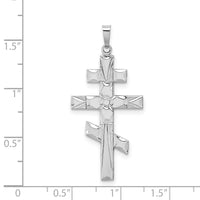 Load image into Gallery viewer, 14k White Gold Eastern Orthodox Cross Pendant
