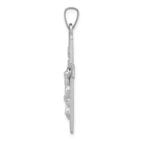 Load image into Gallery viewer, 14k White Gold INRI Crucifix Charm
