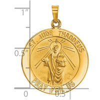 Load image into Gallery viewer, 14k Saint Jude Medal Hollow Pendant
