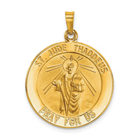 Load image into Gallery viewer, 14k Saint Jude Medal Hollow Pendant
