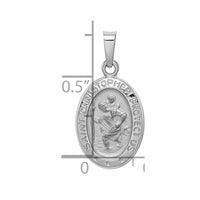 Load image into Gallery viewer, 14k White Gold Saint Christopher Medal Charm
