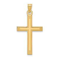Load image into Gallery viewer, 14k Laser Etched Cross Charm
