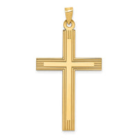 Load image into Gallery viewer, 14k Laser Etched Cross Charm
