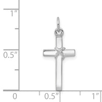 Load image into Gallery viewer, 14k White Gold Cross Charm
