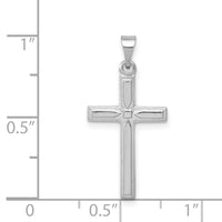Load image into Gallery viewer, 14k White Gold Hollow Cross Pendant
