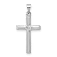 Load image into Gallery viewer, 14k White Gold Hollow Cross Pendant

