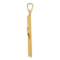 Load image into Gallery viewer, 14K Two-Tone Hollow Cross w/Drape Charm
